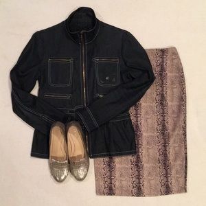 She + Sky Reptile Pencil Skirt S